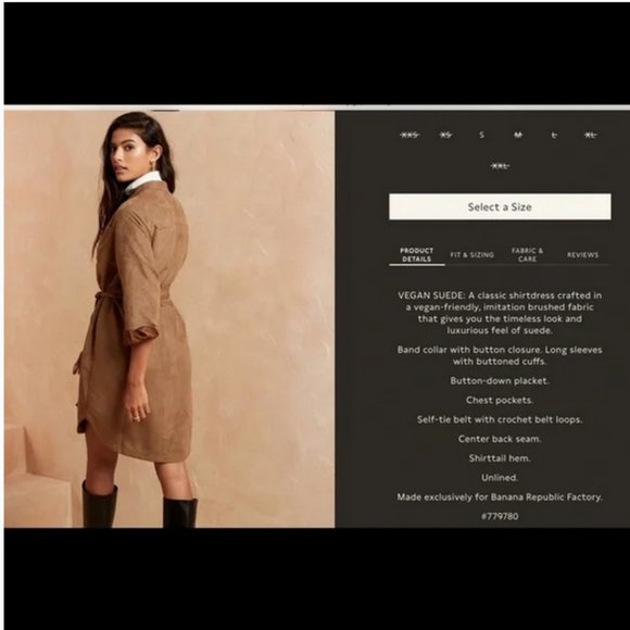 Banana Republic Factory terrazzo Vegan Suede Dress Medium Tall M T 779780 NEW - Picture 3 of 7